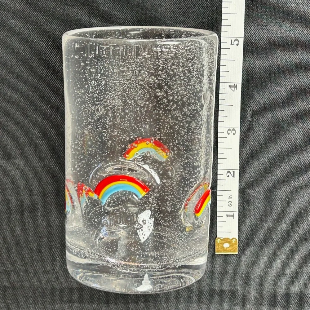 Anthropologie Dupe RAINBOW Icon Juice Glass High Ball Cups Viral VHTF